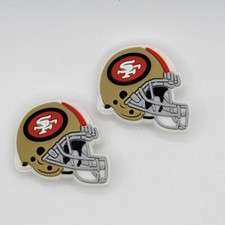 NFL San Francisco 49ers Football Helmet For Crocs Shoe Charms Jibbitz - 2 pieces
