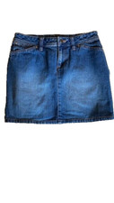 Vintage Old Navy Blue Jeans 100 Cotton Denim Mini Skirt Size 2