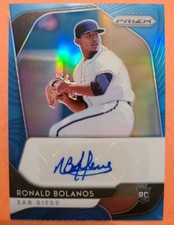 2020 Panini Prizm Rookie Holo Carolina Blue /50 Ronald Bolanos Autograph 