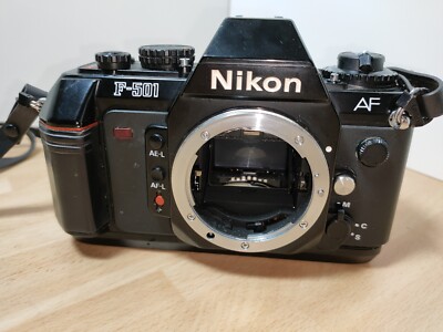 Nikon F-501 AF 35mm SLR Film Camera With Mf-19 Back Body Only Spare Or  Repair UK