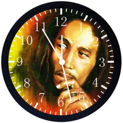 Bob Marley Wall Clock 12'' Large Personalized option with adding names E165