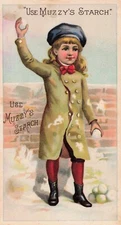 Antique Use Muzzy's Starch Muzzy's Sun Gloss Starch Recipe Trade Card