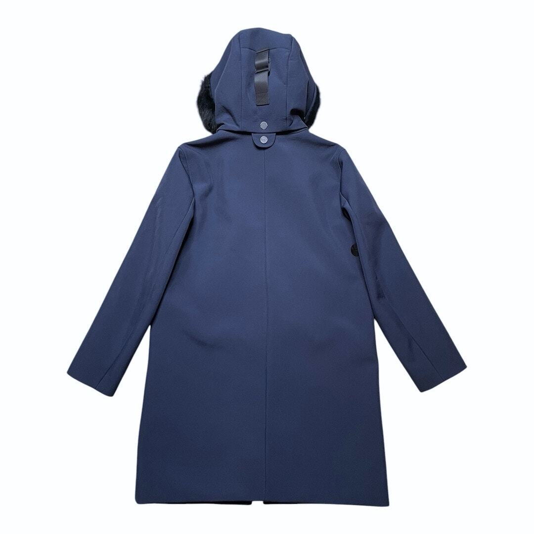 The Arrivals Halstrom Navy Blue Parka Shell Detachable Fur Trim Hood XS