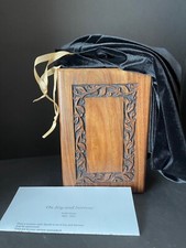 Wooden Cremation Urn for Ashes -Rosewood Adult with Velvet Bag  Poem, USA