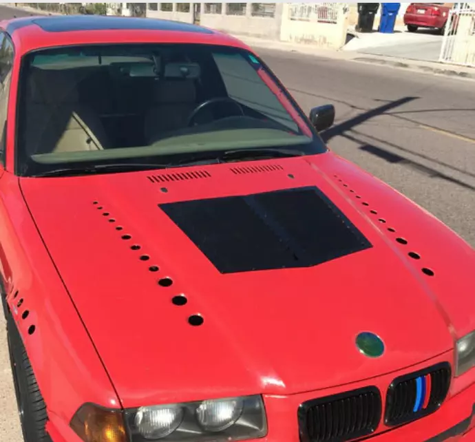 BMW E36 Extreme Center Hood Vent Textured Black eBay