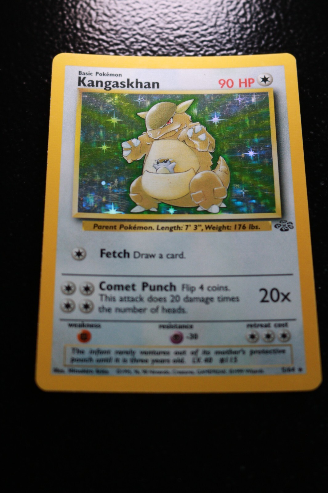 Pokémon TCG Kangaskhan Jungle 5/64 Holo Unlimited Holo Rare XLNT/NM