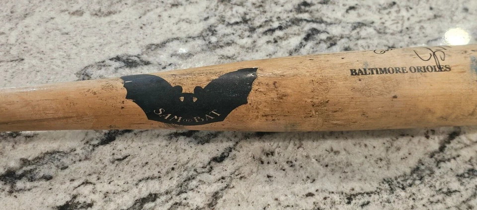 JAY GIBBONS AUTÓGRAFO SAM BAT JUEGO USADO BATE BALTIMORE ORIOLES Foto 4 de 4