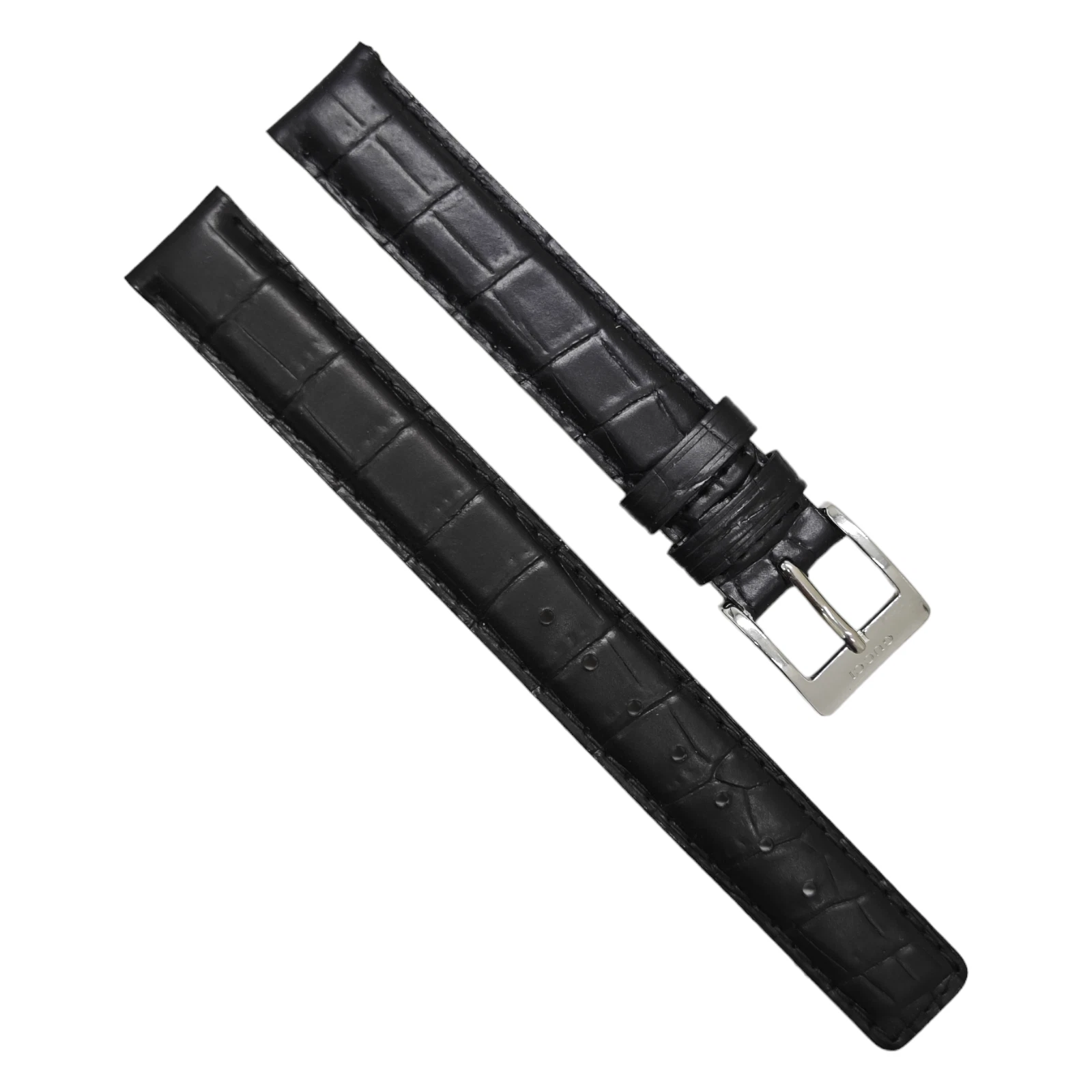GUCCI   14 MM   BRACELET DE MONTRE EN CUIR VÉRITABLE AVEC BOUCLE EN ACIER   BRACELET BRACELET NOS