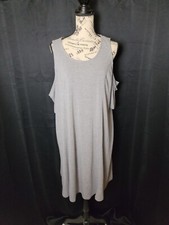 Loveriche Grey Short Sleeve Cold Shoulder Knee Length Dress Women's Size 3X