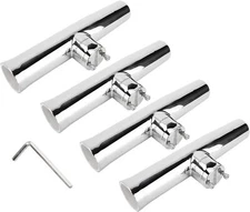 4 Pack Tournament Style Clamp on Fishing Rod Holder for Rails 1" to 1-1/4"
