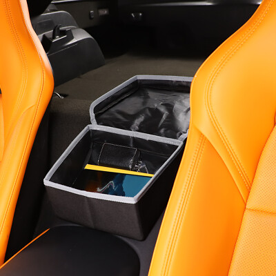 Center Console Armrest Rear Storage Bag Car Organizer For Corvette C7 2014-2019