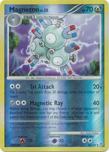 Pokemon Card - Diamond & Pearl 54/130 - MAGNETON Lv. 35 (REVERSE holo-foil) - NM