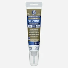 GE ADVANCED Silicone 2 WINDOW & DOOR Caulk CLEAR Waterproof 2.8 oz NEW!