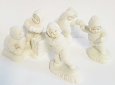 Dept 56 Snowbabies ''Winter's Play On A Snowy Day'' Porcelain Figurine 1999 