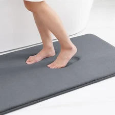 Silicone Bath Mat Non-Slip Shower Rug Memory Foam Carpet Soft Foot Mat 