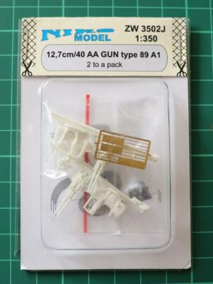 Niko Modell 1:350 12,7cm/40 AA Geschütz Typ 89 A1 mit Fotoätzung (2 to a pack)