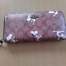 COACH Snoopy Long Wallet Signature CB