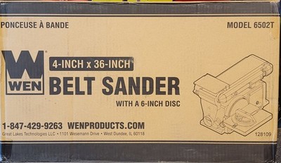 WEN 6502T 4.3-Amp 4 x 36 in. Belt and 6 in. Disc Sander with Cast Iron Base