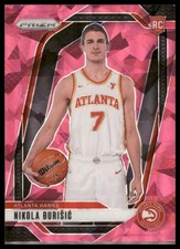 2024-25 Panini Prizm #229 Nikola Durisic Prizms Pink Ice