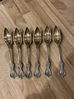 6 Vintage TOWLE Old Colonial Jelly Gold Wash STERLING SPOONS