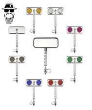 ORIGINAL LOWRIDER Vintage Rectangle Double Square Twisted Mirror – Many Colors.