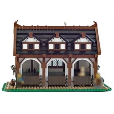 Hot Sale A Small Medieval Stable with Removable Roof Building Toys Set