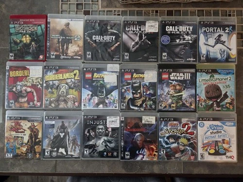 Lot Of 18 Playstation 3 PS3 Games - Bioshock, Borderlands, Batman, Naruto