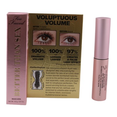 Too Faced Better Than Sex Waterproof Mascara Black 0.17 oz Travel Size