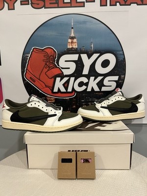 Size 9.5 - Travis Scott x Air Jordan 1 Retro OG SP Low Reverse Olive / Medium...