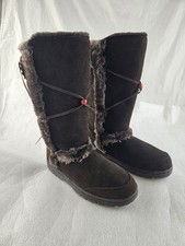UGG Nightfall Tall Boots 6.5 UK Chocolate Brown Sheepskin Rare Style Winter 