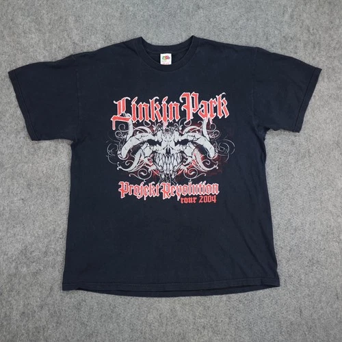 Linkin Park Shirt Mens XL Projekt Revolution Tour 20 2000s vintage concert t-shirt, vintage, size XL, single stitch, B+ condition