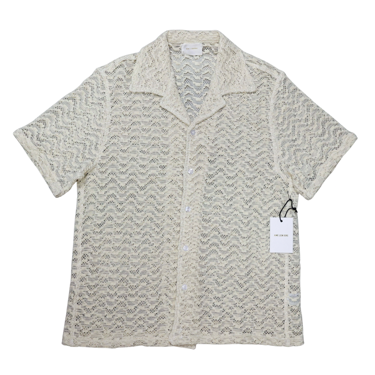Aime Leon Dore Rico Short Sleeve Shirt Cream | eBay