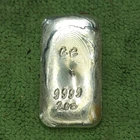 2 Ozs .9999 Fine Silver Hand Poured Bar