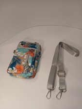 Classic Print Cell Phone Crossbody Bag for Women   Portable Multifunctional