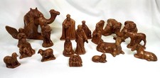 Vintage 18 piece Hand Painted Ceramic Nativity Scene Christmas Creche