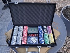 Poker Set 300 Piece Texas Hold Em Chips, Cards, Dice, Decks