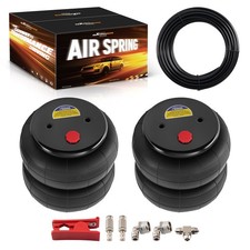 2x Air Springs Standard 2600 Lb 12npt Single Port Air Fitting Line Universal
