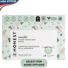 Compostable Baby Wipes Hypoallergenic Plant-Based Unscented 648 Count Thick New