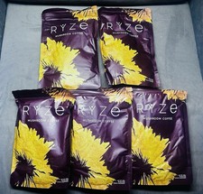 RYZE Mushroom Coffee 30 Servings .180g- Lot Of 5- New Sealed
