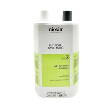 Nioxin System 2, Shampoo AND Conditioner for Natural Hair Liter Duo, 33.8 oz