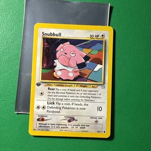 First 1st Edition Snubbull Neo Genesis Pokemon Card TCG 74/111 NM