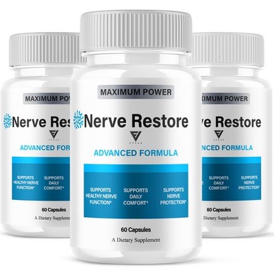 (3 Pack) Nerve Restore Advanced Formula, NerveRestore Max Health (180 Capsules)