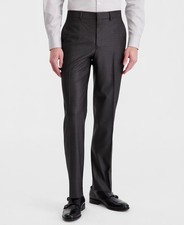 $135 NEW KENNETH COLE REACTION Mens 34x32 Gun Metal Trousers/Dress Pants/Slacks