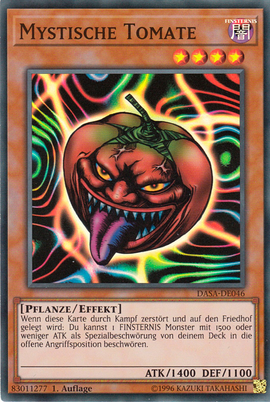 YU-GI-OH, TOMATE MÍSTICO, SR, DASA-DE046, 1. Edición, EXCELENTE