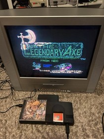 Legendary Axe (TurboGrafx-16, 1989) Complete W/ Case & Manual Tested *Smoker*
