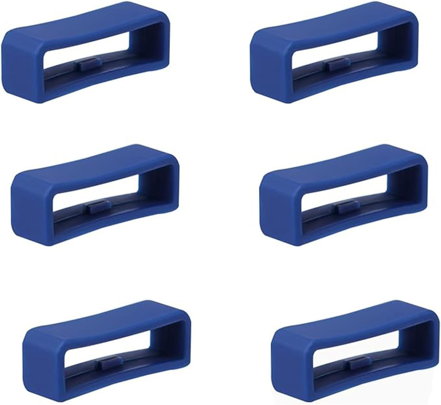 SAVITA 6 Pcs Silicone Watch Band Holder Buckle for Smart Watch