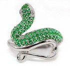 1CT Treated Emerald 925 Solid Genuine Sterling Silver Ring Jewelry Sz 6  