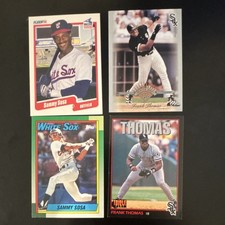 89-90 Sammy Sosa & Frank Thomas 4 Card Lot - Chicago White Sox