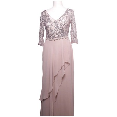 Oleg Cassini, Abendkleid, Größe: 44, Beige, Einfarbig, Damen #yxH