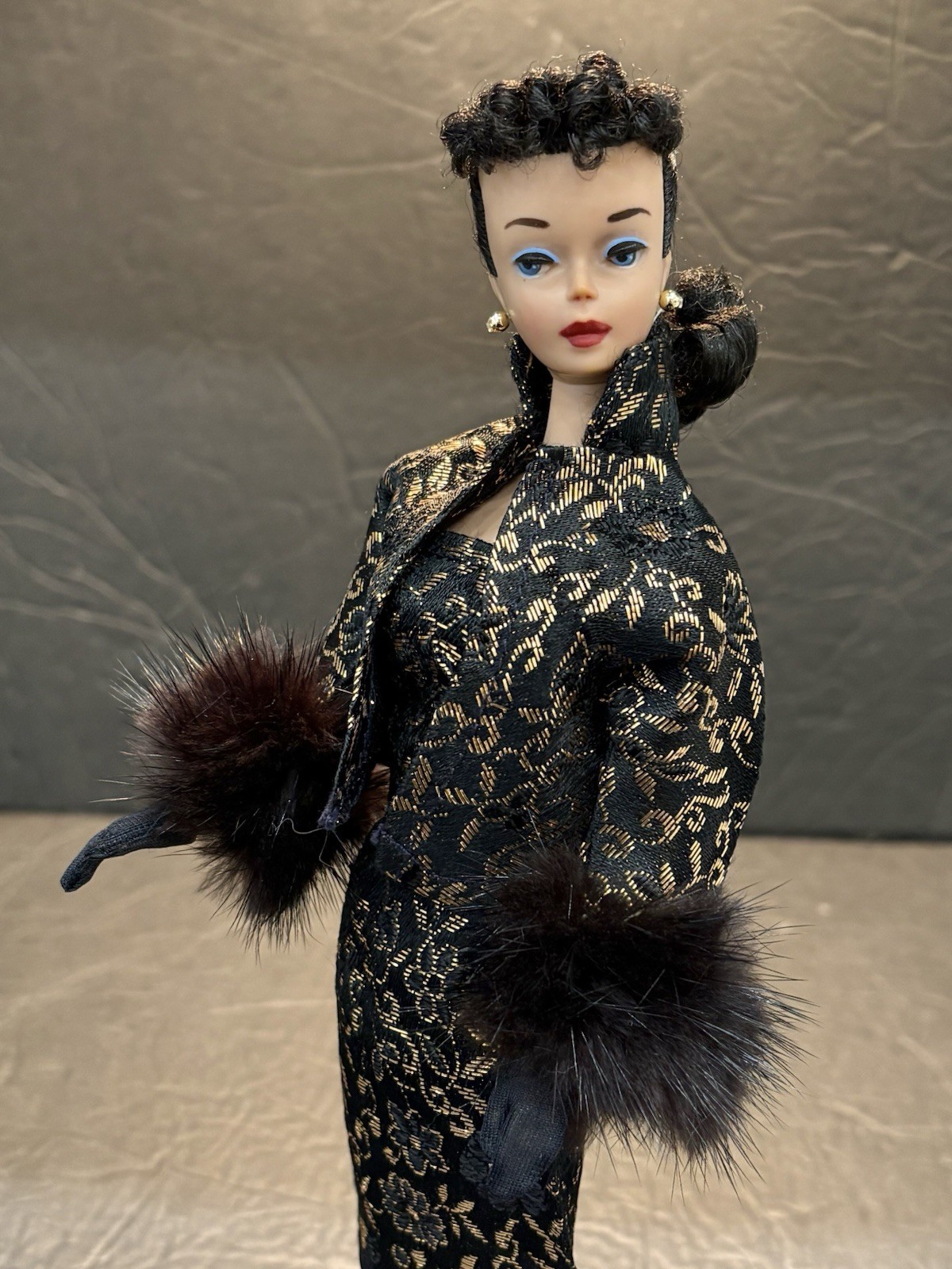 Vintage Barbie Clone Premier Or Babs Brocade Evening Dress & Bolero Jacket